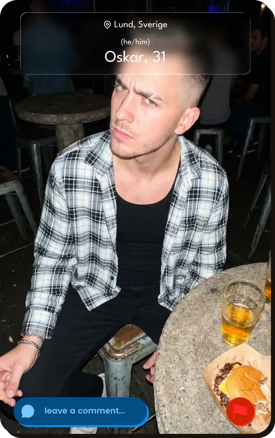 profile card: Oskar, 31